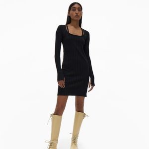 Helmut Lang Fine Rib-Knit Dress